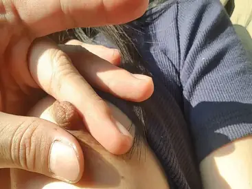 Cewek Cindo Sweater Biru Rela Diremas Sampe Keenakan HD